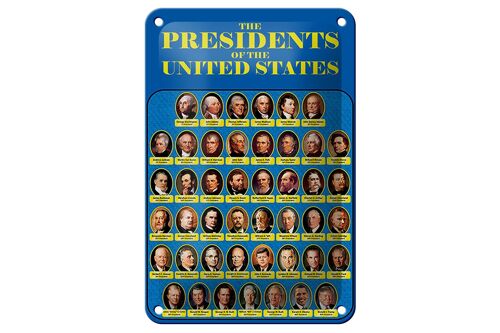 Blechschild Spruch 12x18cm the presidents of United States Dekoration