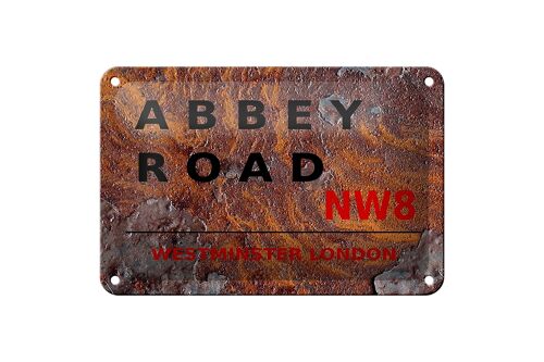 Blechschild London 18x12cm Abbey Road NW8 Dekoration