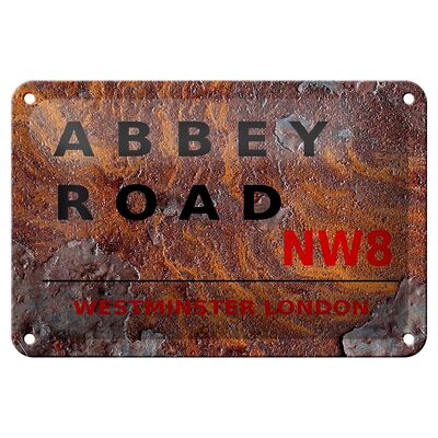 Metal sign London 18x12cm Abbey Road NW8 decoration