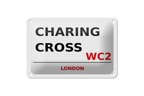 Blechschild London 18x12cm Charing Cross WC2 Wanddeko Dekoration