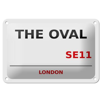 Cartel de chapa Londres 18x12cm The Oval SE11 Decoración