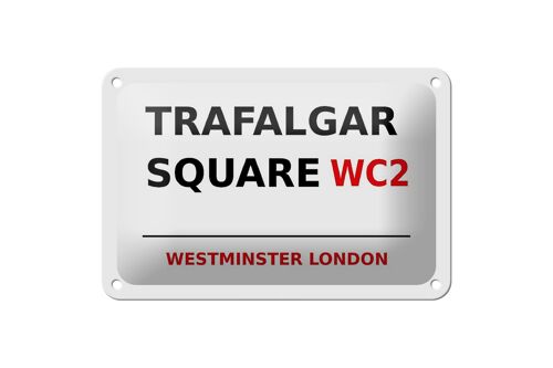 Blechschild London 18x12cm Westminster Trafalgar Square WC2 Dekoschild