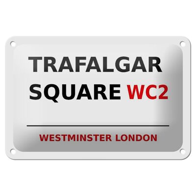 Blechschild London 18x12cm Westminster Trafalgar Square WC2 Dekoschild