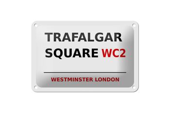 Panneau décoratif en étain Londres 18x12cm Westminster Trafalgar Square WC2 1