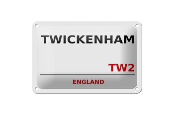Plaque en tôle Angleterre 18x12cm Décoration Twickenham TW2 1