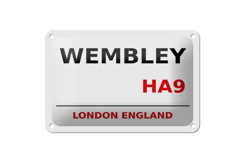 Blechschild London 18x12cm England Wembley HA9 Dekoration
