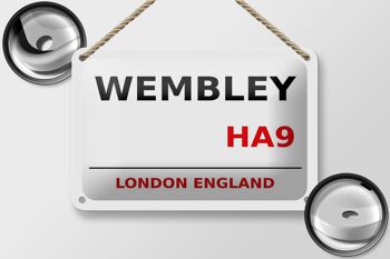 Signe en étain londres 18x12cm, décoration anglaise Wembley HA9 2