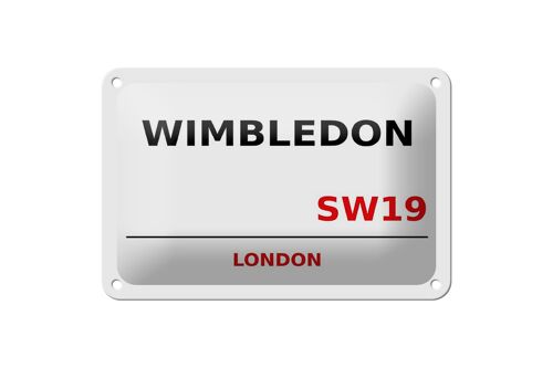 Blechschild London 18x12cm Wimbledon SW19 Dekoration