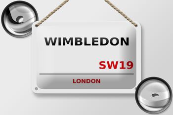 Plaque en tôle Londres 18x12cm Wimbledon SW19 décoration 2