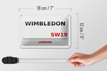 Plaque en tôle Londres 18x12cm Wimbledon SW19 décoration 5