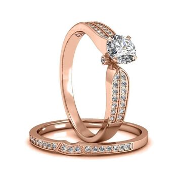 Bague Empress - Or Rosé et Cristal I MYC-Paris.com 2