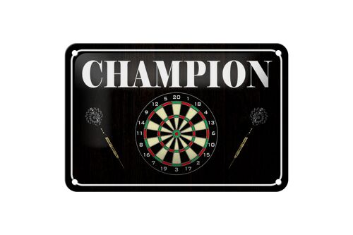 Blechschild Spruch 18x12cm Darts Champion Dekoration