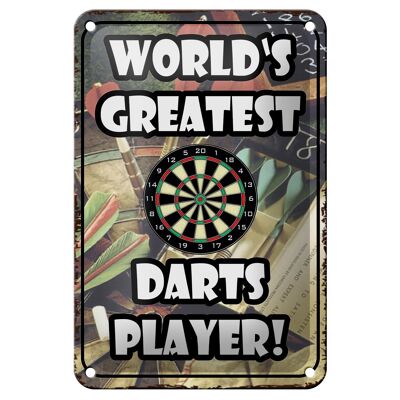Blechschild Spruch 12x18cm World´s greatest Darts Player Dekoration