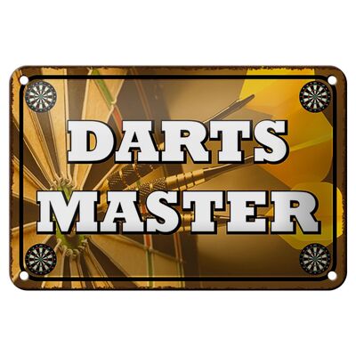 Blechschild Spruch 18x12cm Darts Master Wanddeko Dekoration