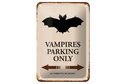 Blechschild Spruch 12x18cm Vampires Parking only all others Dekoration