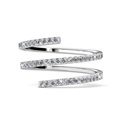 Spiral Ring - Silver and Crystal I MYC-Paris.com