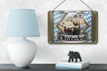 Panneau en étain disant 18x12cm, décoration de bière blonde Oktoberfest, bavière 4