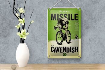 Plaque de vélo en étain 12x18cm, décoration du missile Manx Mark Cavendish 4
