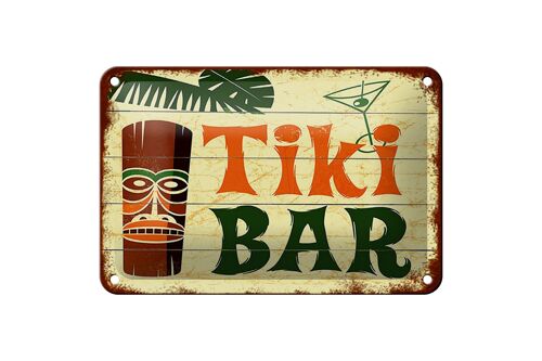 Blechschild Spruch 18x12cm TIKI Bar Cocktail Dekoration