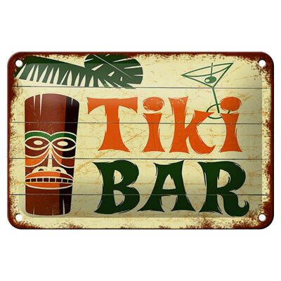 Cartel de chapa que dice 18x12cm TIKI Bar Decoración de cócteles