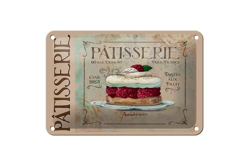 Blechschild Spruch 18x12cm Patisserie Paris Tartes Kuchen Dekoration