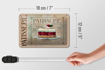 Plaque en tôle disant 18x12cm Patisserie Paris Tartes décoration gâteau 5