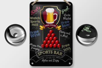 Panneau en étain indiquant 12x18cm, bar sportif, WIFI gratuit, décoration de bière gratuite 2