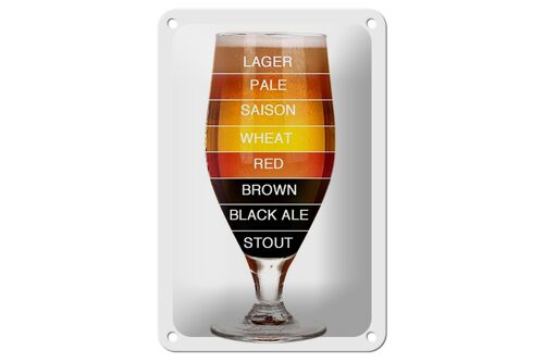 Blechschild Spruch 12x18cm Bier Bierglas lager pale saison Dekoration