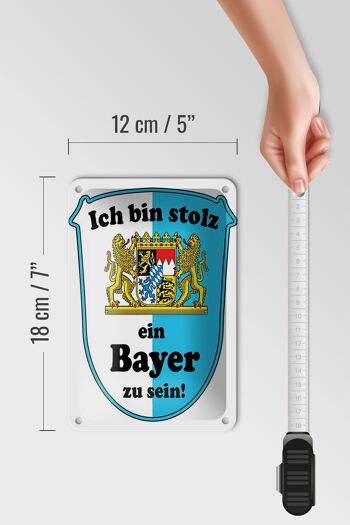 Plaque en tôle 12x18cm Je suis fier d'être une décoration bavaroise 5