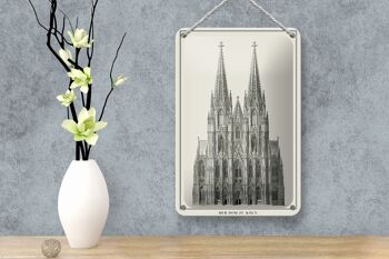 Panneau en étain dessin 12x18cm, décoration de la cathédrale de Cologne 4