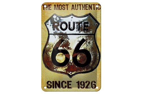 Blechschild Retro 12x18cm Wappen Route 66 since 1926 USA Dekoration