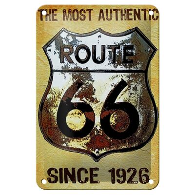 Cartel de chapa Retro, 12x18cm, escudo de armas, Ruta 66 desde 1926, decoración de EE. UU.