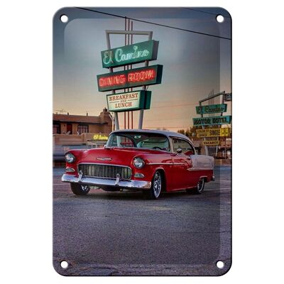 Blechschild Auto 12x18cm Oldtimer El Camino breakfast lunch Dekoration