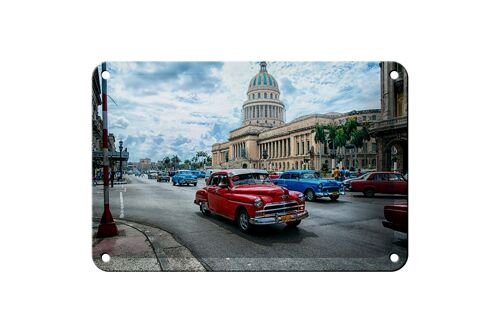 Blechschild Auto 18x12cm Oldtimer Cuba Havana Geschenk Dekoration