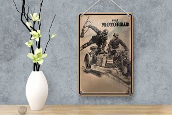 Plaque en étain rétro 12x18cm, décoration des soldats de la moto 4