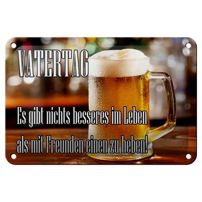 Blechschild Spruch 12x18cm Vatertag nichts besseres Bier Dekoration