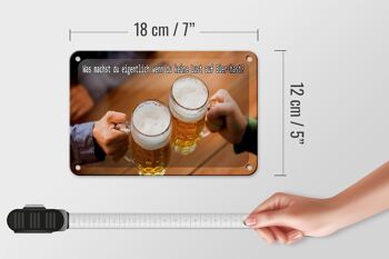 Plaque en tôle disant 18x12cm bière si vous n'avez pas envie de décoration 5