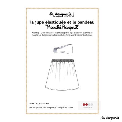 Sewing pattern for the “Marché Raspail” children’s skirt