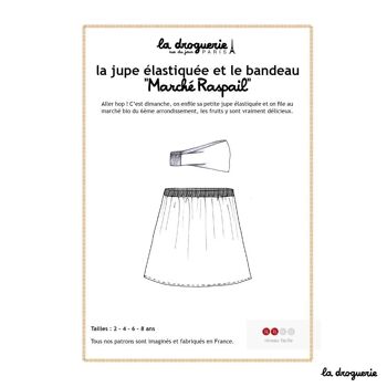 Patron couture de la jupe enfant "Marché Raspail" 1