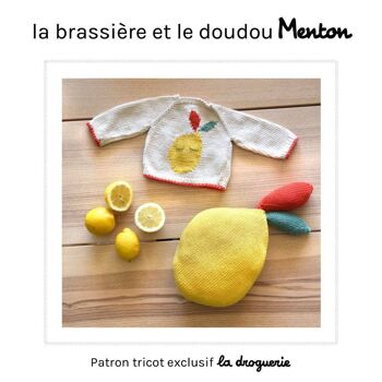Patron tricot de la brassière et du doudou citron "Menton" 5