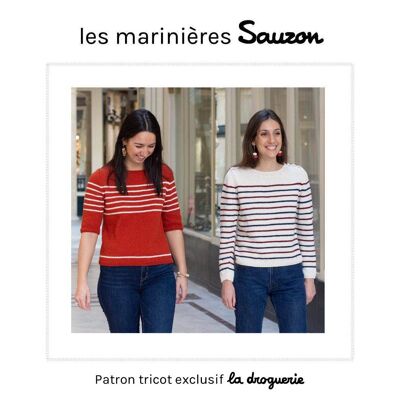 Knitting pattern for the “Sauzon” sailor top