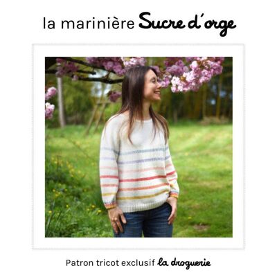 Patrón de tejido para la blusa marinera de mujer "Sucre d'orge"