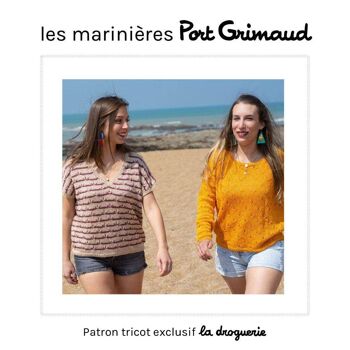 Patron tricot de la marinière fantaisie "Port Grimaud" 1