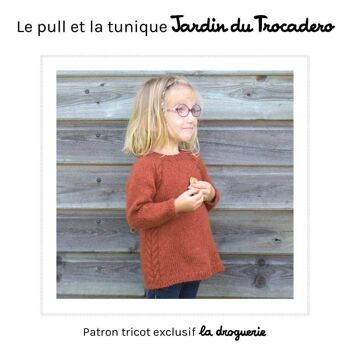 Patron tricot de la tunique et du pull Jardins du Trocadéro 1