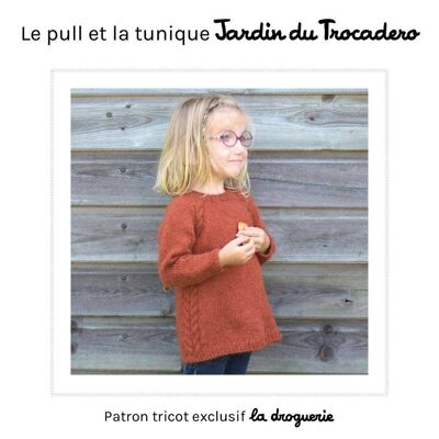 Patrón de tejido para la túnica y el suéter Jardins du Trocadéro