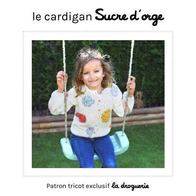 Knitting pattern for the “Sucre d’orge” children’s cardigan