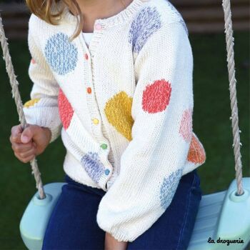 Patron tricot du cardigan enfant "Sucre d'orge" 3