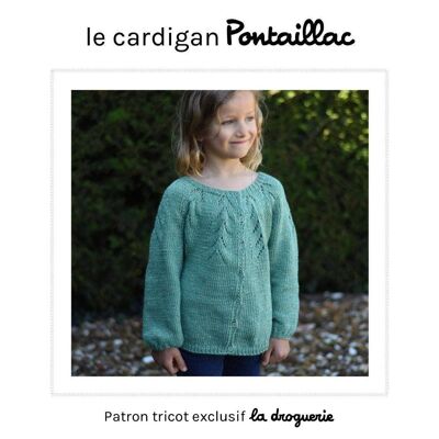 Modello ai ferri per il cardigan per bambini “Pontaillac”.