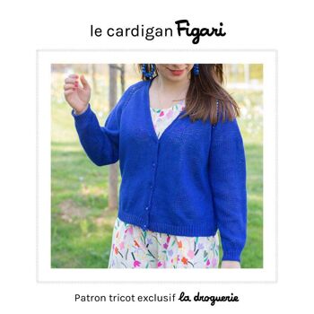 Patron tricot du cardigan femme "Figari" 1