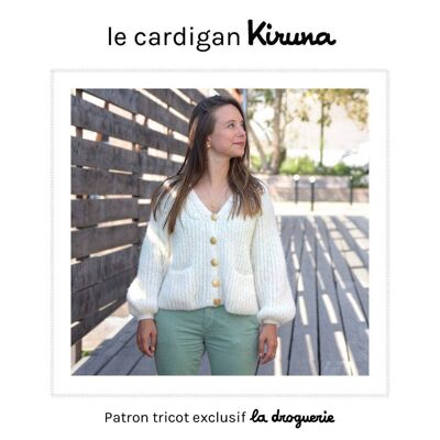 Knitting pattern for the "Kiruna" women's cardigan